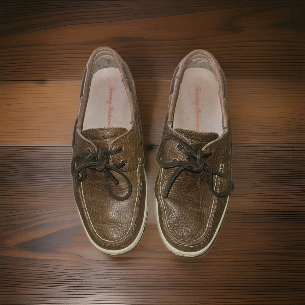 Tommy Bahama Arlington Boat Shoes Mens 9M Brown Lightweight Preppy Loafer